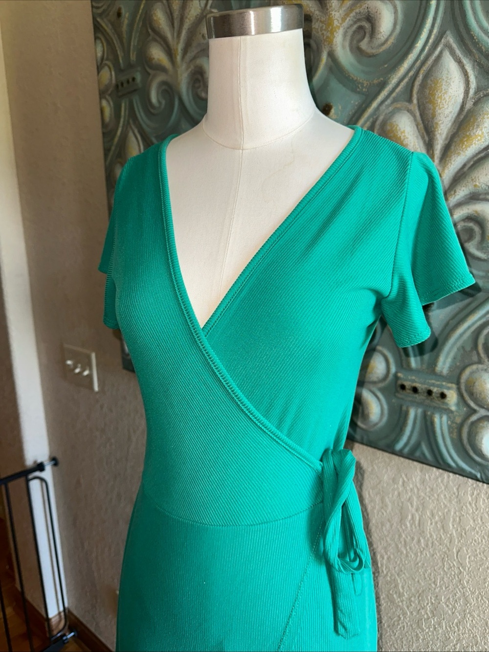 See You Monday Teal Green Wrap Maxi Dress - Picture 2 of 9
